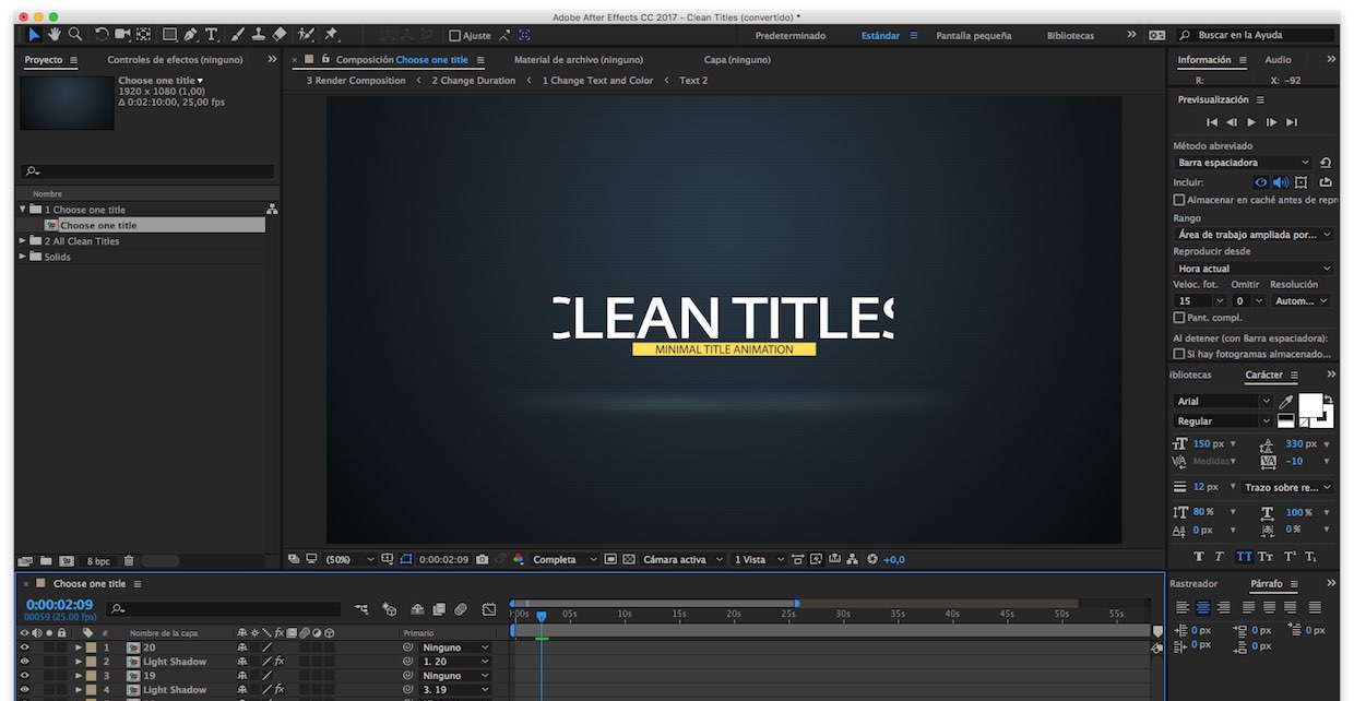 Plantillas After Effects